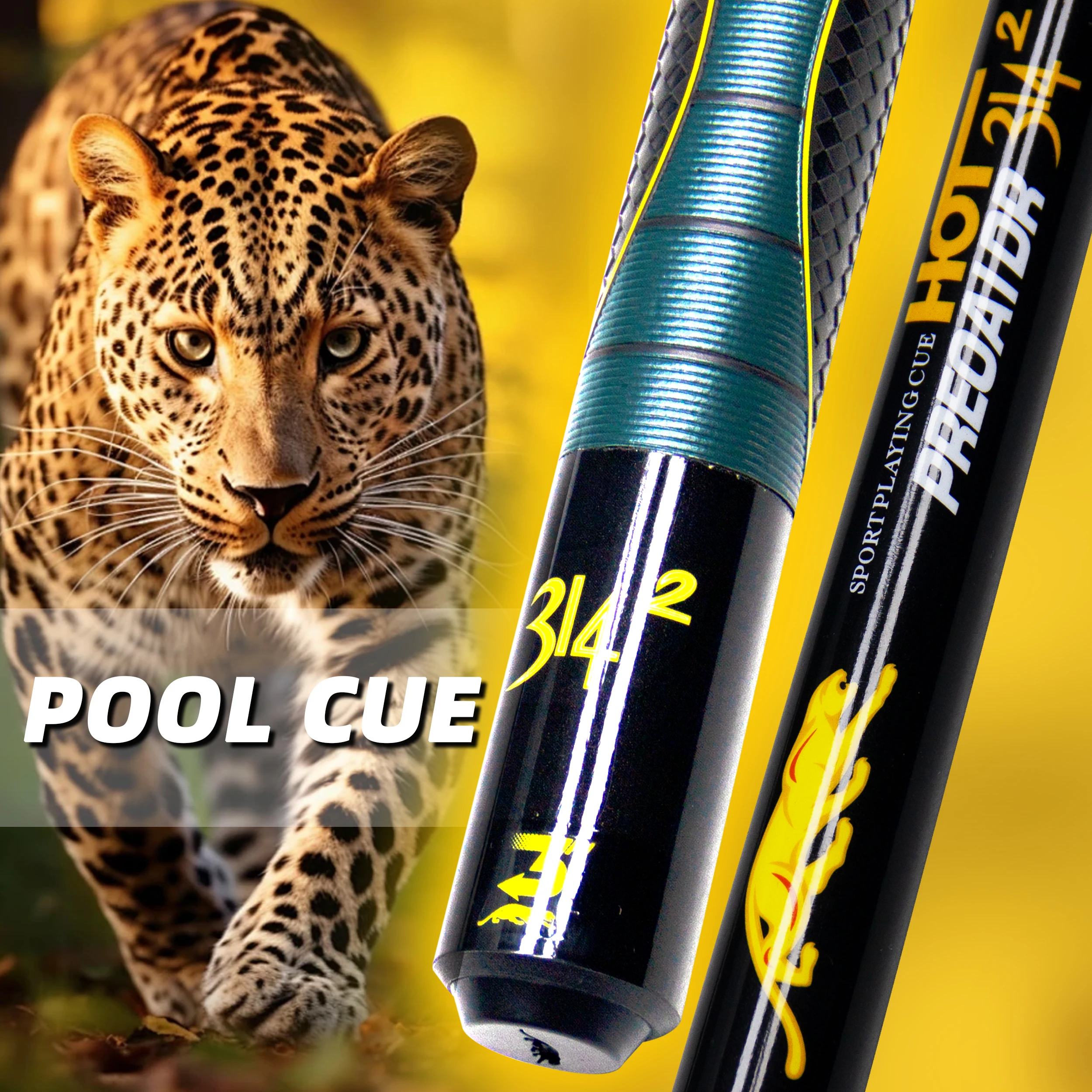 

Professional Glass Fiber Pool Cue 13mm Tip 1/2 Split Quick Three Teeth Rainbow Leather Head for Snooker Billiards 3 Cushion