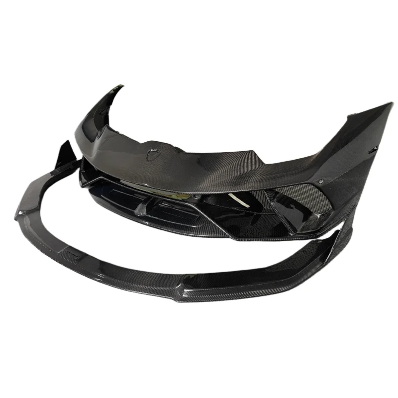 

Used for Lamborghini Huracan LP610 580 Modification P-style Forged Grain Carbon Fiber Front Bumper V-style Front Lip Body Kit