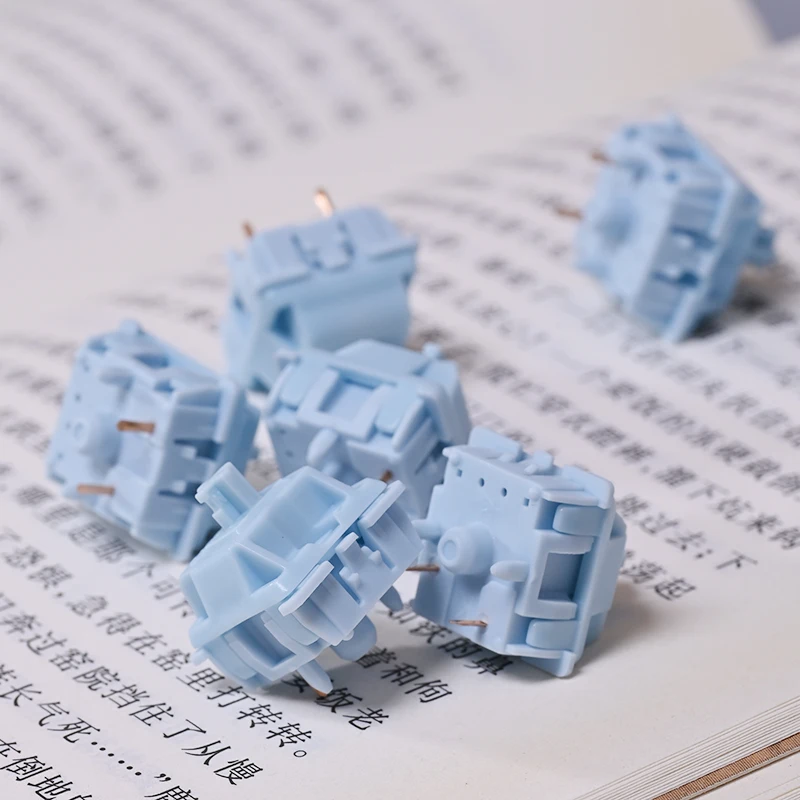 SWAGKEYS SKY Blue Switches 57g bottoming Linear POM Core Extended Spring