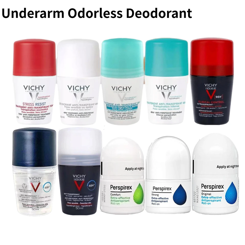 

weizi VICHY Refreshing Antipersprant Deodorant Underarm Ball Roll On Stick Natural Sweatproof Comfortable Odorless For Women Men