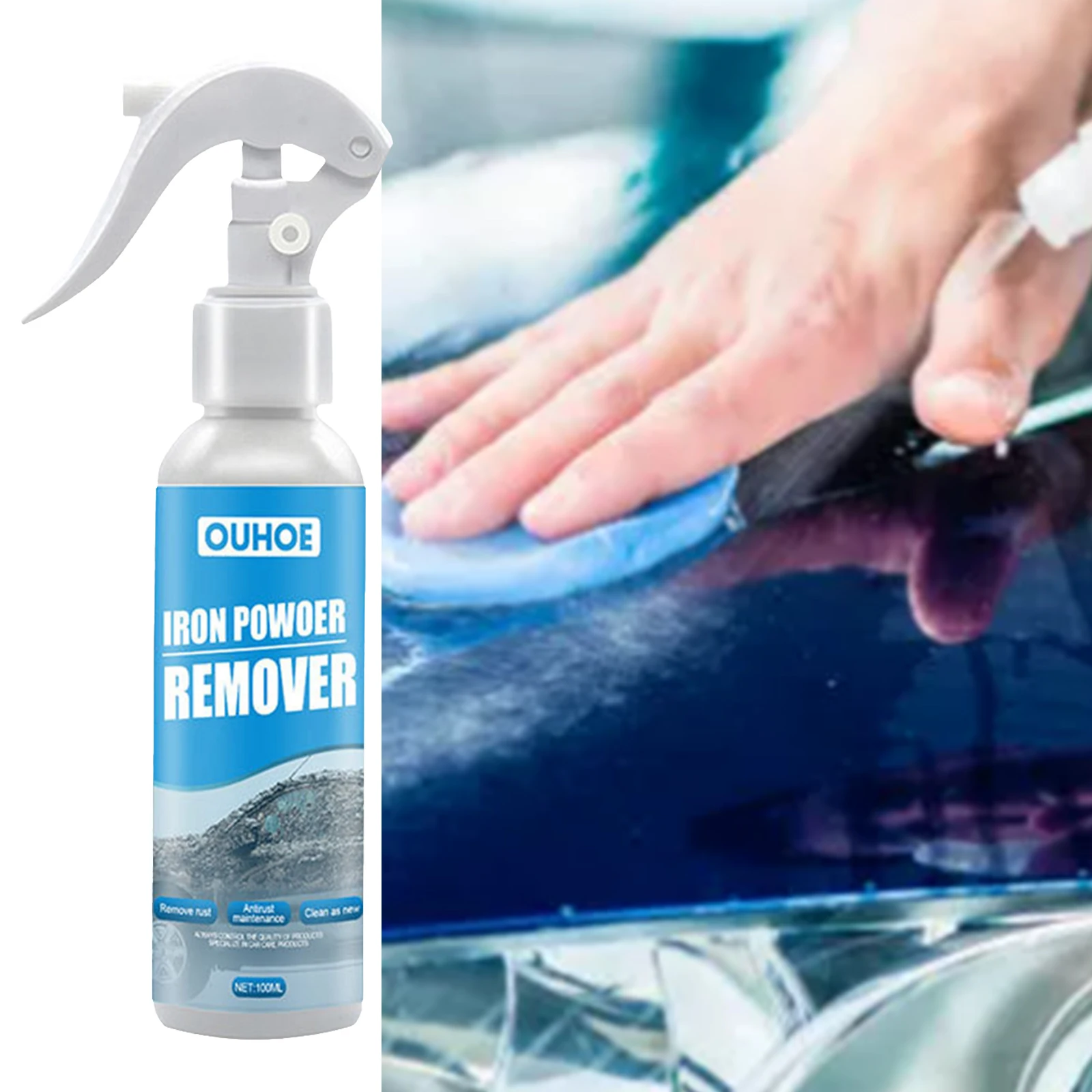 30/100ml Rust Remover Spray Maintenance Anti Rust Inhibitor Derusting Spray  for car wheel, Wheel Rim Brush Rust Cleaner Spray