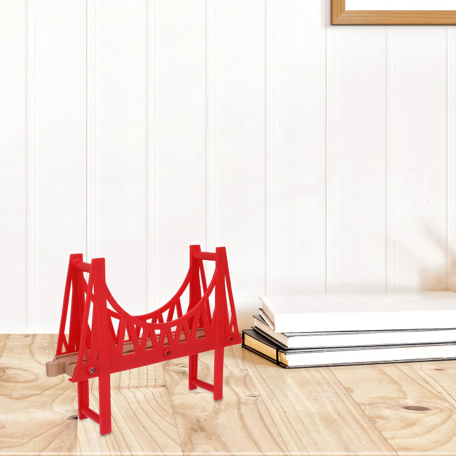 

Wooden Train Track Bridge Detachable Railway Expansion for Kids Creative Play Home School Use