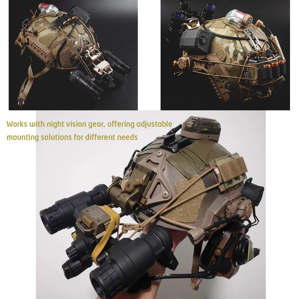 Cordão elástico para bateria de capacete tático, placa de suporte de armazenamento de bateria, cordão nvg, dispositivo de visão noturna, cinto fixo