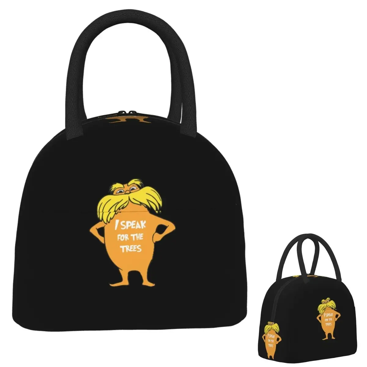 Lorax I Speak For The Trees So Cute Insulated Lunch Bag for Women Kids Leakproof Food Boxes Thermal Lunch Box Tote