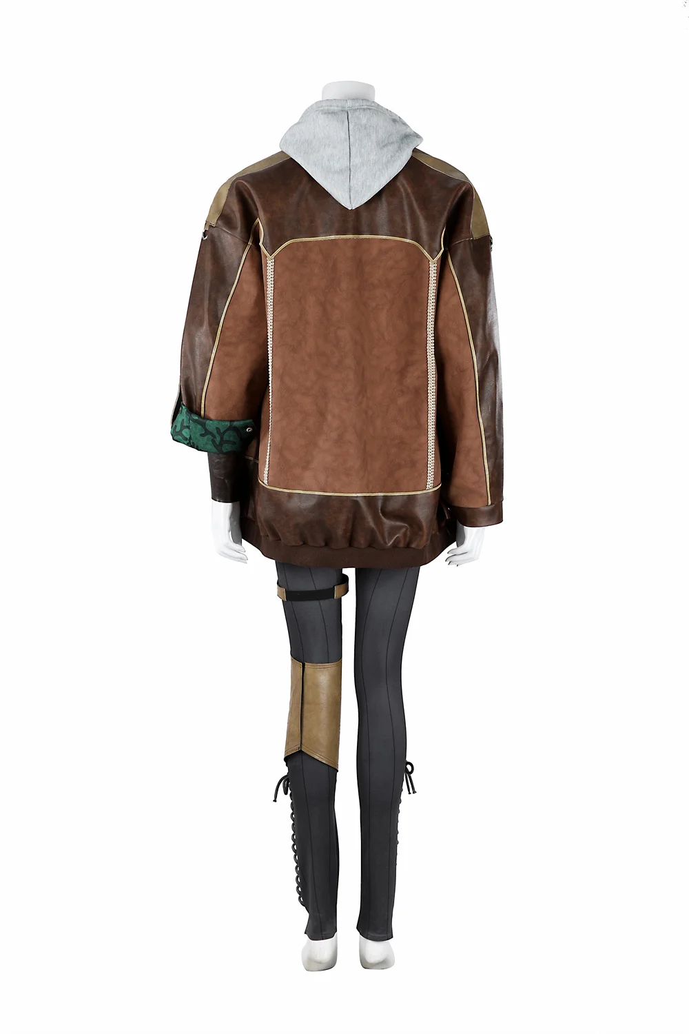 لعبة مونستر كوسبلاي هنتر وايلدز ألما زي المرأة سترة علوية السراويل مع قبعة نظارات حفلة الهالوين الزي اليومي