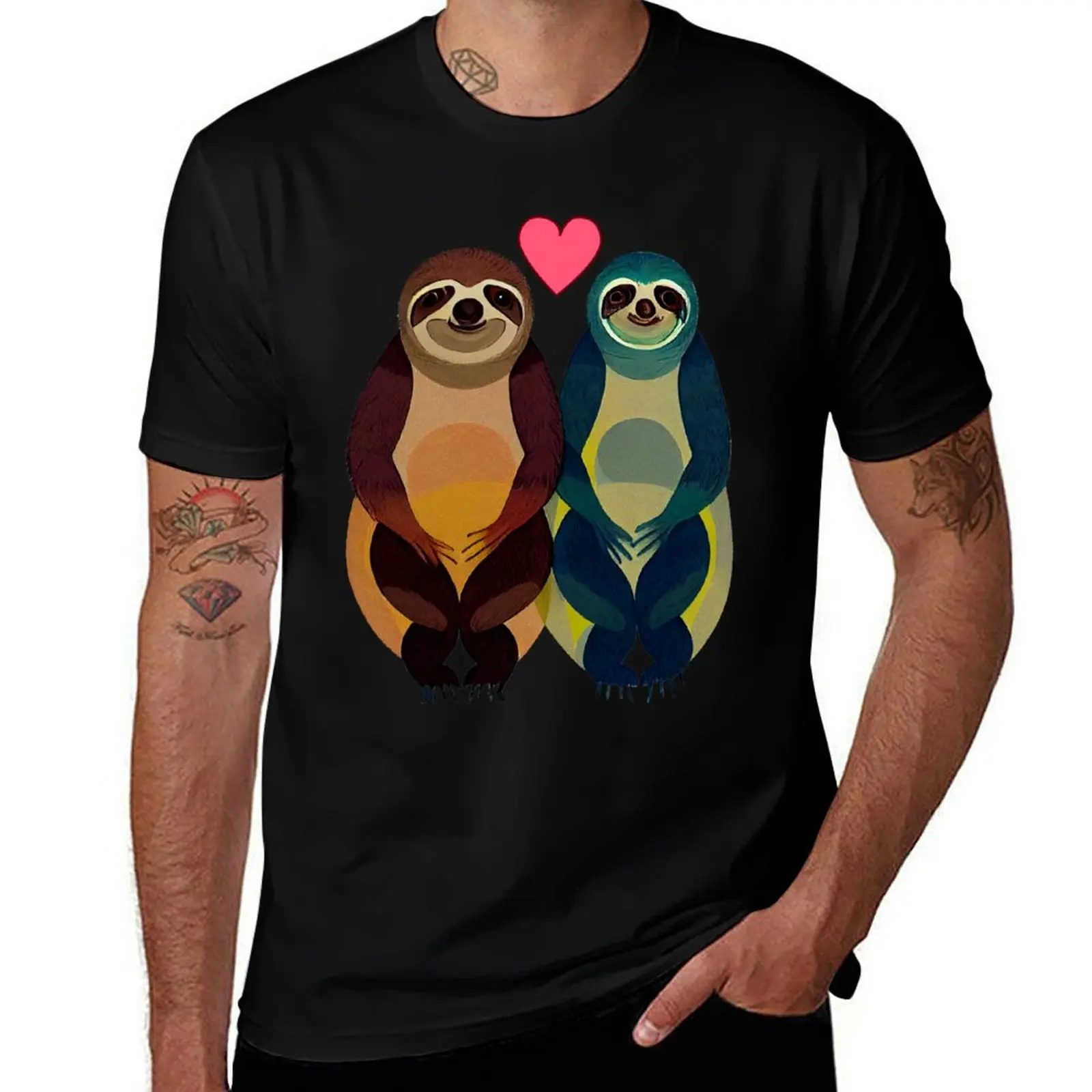 

Sloths in Love T-Shirt Man t-shirt for a boy tees oversized t shirt men