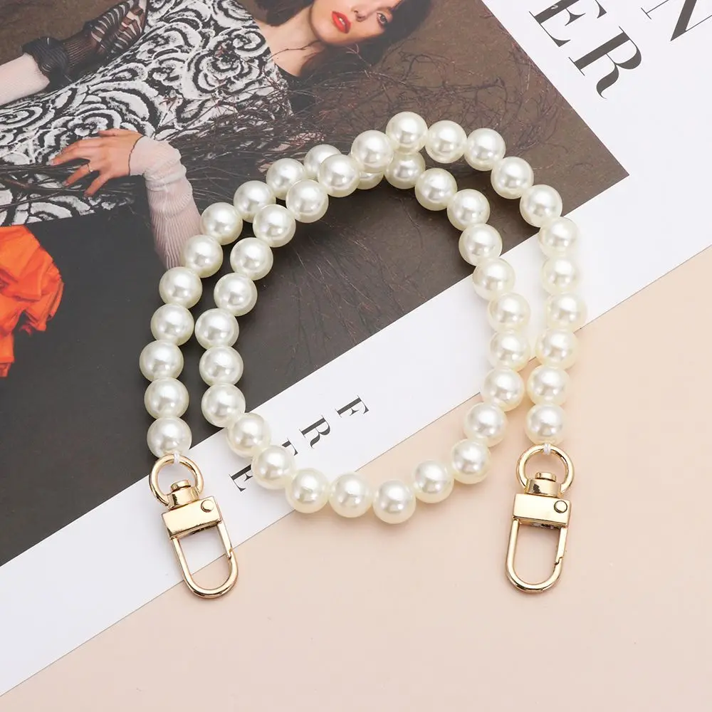 Pearl Bag With Handbag Chain Hand Carry Short Shoulder Strap White Large Pearl Mobile Phone Chain Lanyard Diy Extension Chain