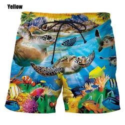 Funny 3D Printing Short Sea Turtle Graphic Funny Shorts Mens Hipster Beach Shorts