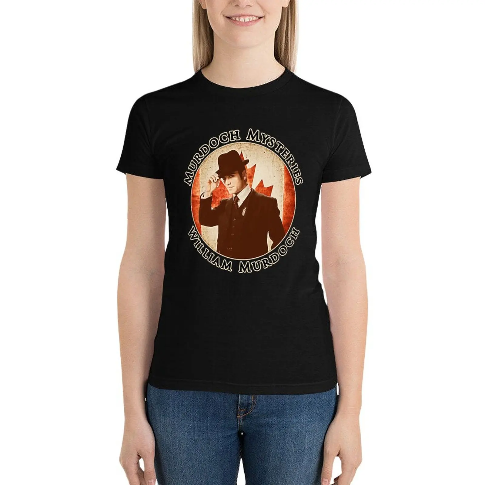 

Murdoch Mysteries William Murdoch with Vintage Effect T-Shirt anime clothes plus size tops clothes for woman