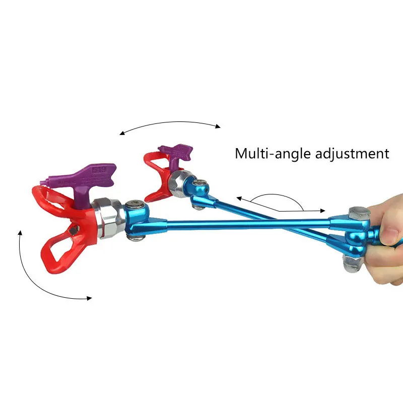 Light Weight Double Nozzle Guard Painting Rod Adjustable Tool Professional Extension Pole Powerful Paint Sprayer Spraying Tool