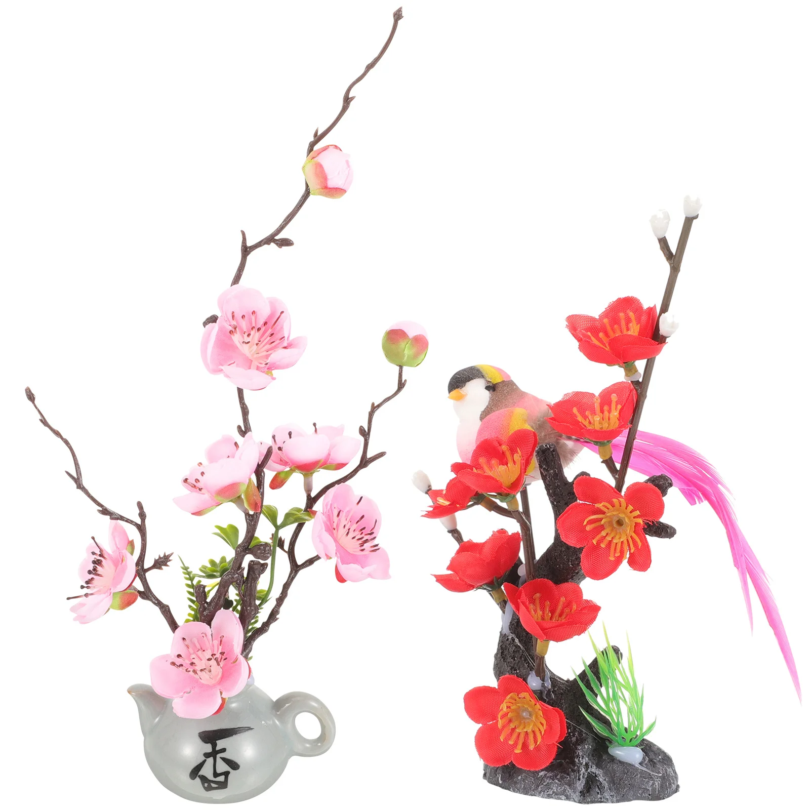 

2Pcs Vivid Fake Flower Decor Sushi Plate Ornament Exquisite Design Long Time Use Sushi Themed Gifts Table Centerpiece