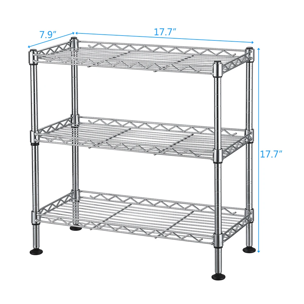 Organizer per armadietto in ultrazinco a 3 livelli