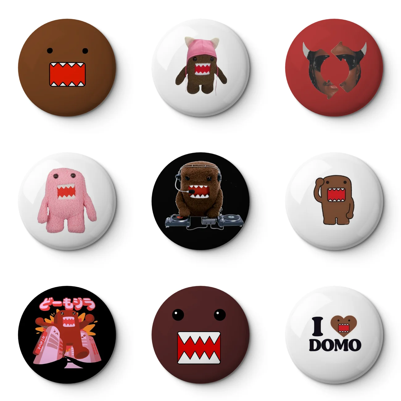 Domo Soft Button Pin Customizable Metal Decor Women Jewelry Gift Cute Funny Hat Lover Lapel Pin