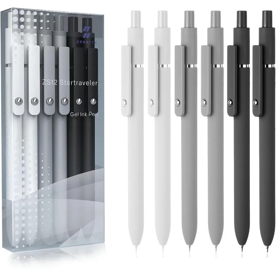 

Гелевые ручки MIUTME, 6 шт., выдвижные гелевые ручки, быстросохнущие чернильные ручки, гладкие ручки премиум-класса для письма, эстетические ручки для школы