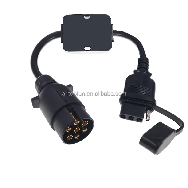 

Electrics Converter EUR 7 Pin To USA 4 Pin Towbar Socket For Rv Trailer Adapter Plug
