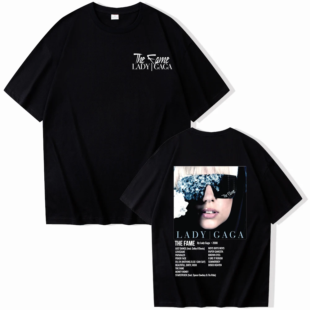 The Fame Lady Gaga  Short Sleeve T-shirt Harajuku O-neck Summer Casual Shirt