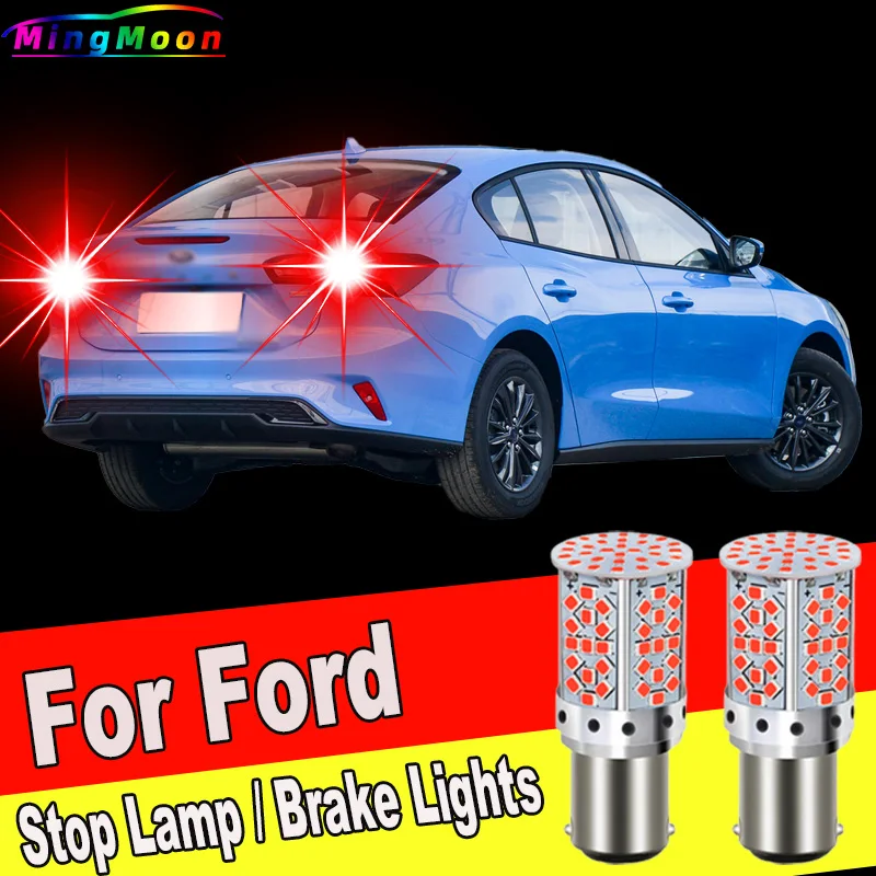 For Ford Focus MK3 Van Turnier Galaxy KA Kuga MK2 Mondeo MK4 BA7 Ranger S-MAX 2pcs LED Brake Stop Lights Blubs No Cansbu