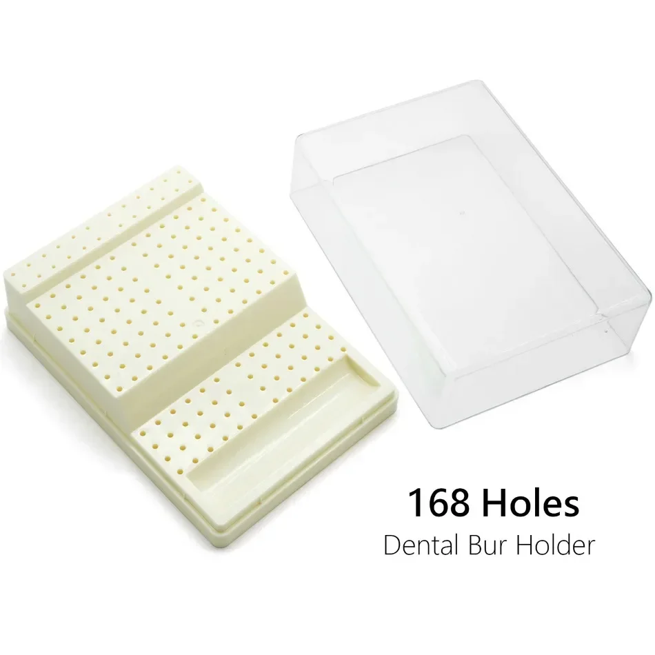 1Pcs/168 Holes Bur Holder Autoclave Sterilizer Case Disinfection Box Plastic Dental Burs Box Block Holder Dentistry Supplies