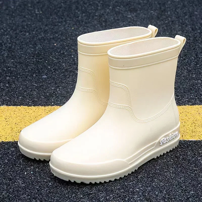 New style rain boots ladies fashion outer wear rubber shoes non-slip waterproof rain boots short tube four seasons water shoes