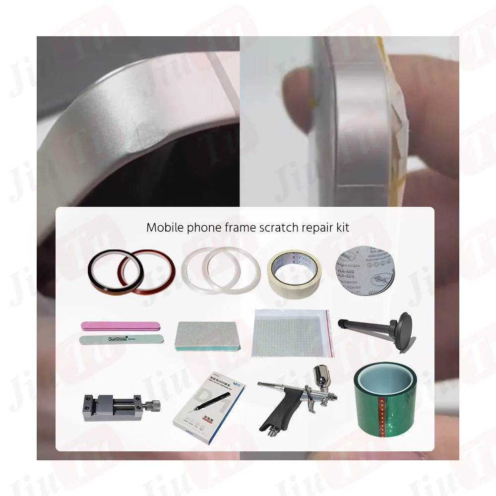 Mobile Phone Bezel Frame Scratch Repair Kit For Silver And Color Frame Polishing and Repaint Refurbishment