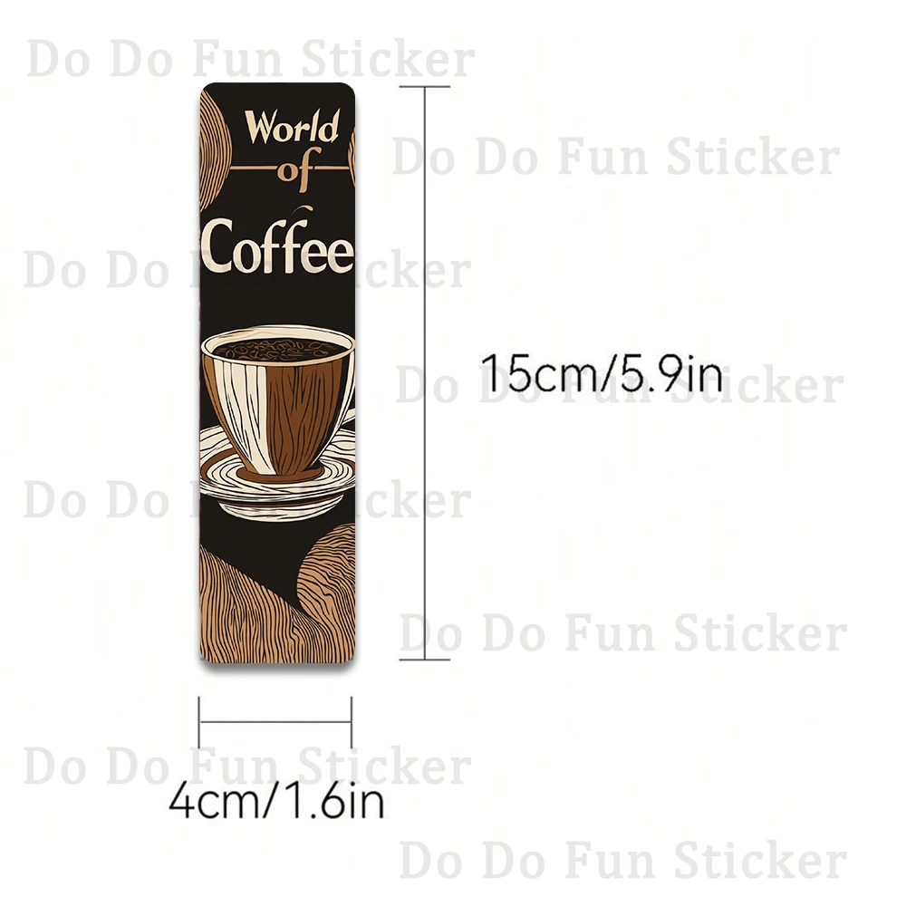 30PCS Retro Art Coffee Time Creatieve Bladwijzer Gepersonaliseerde Handboek Artistiek Creatief Materiaal Ins Lezen Papier Boek Kaart Decal