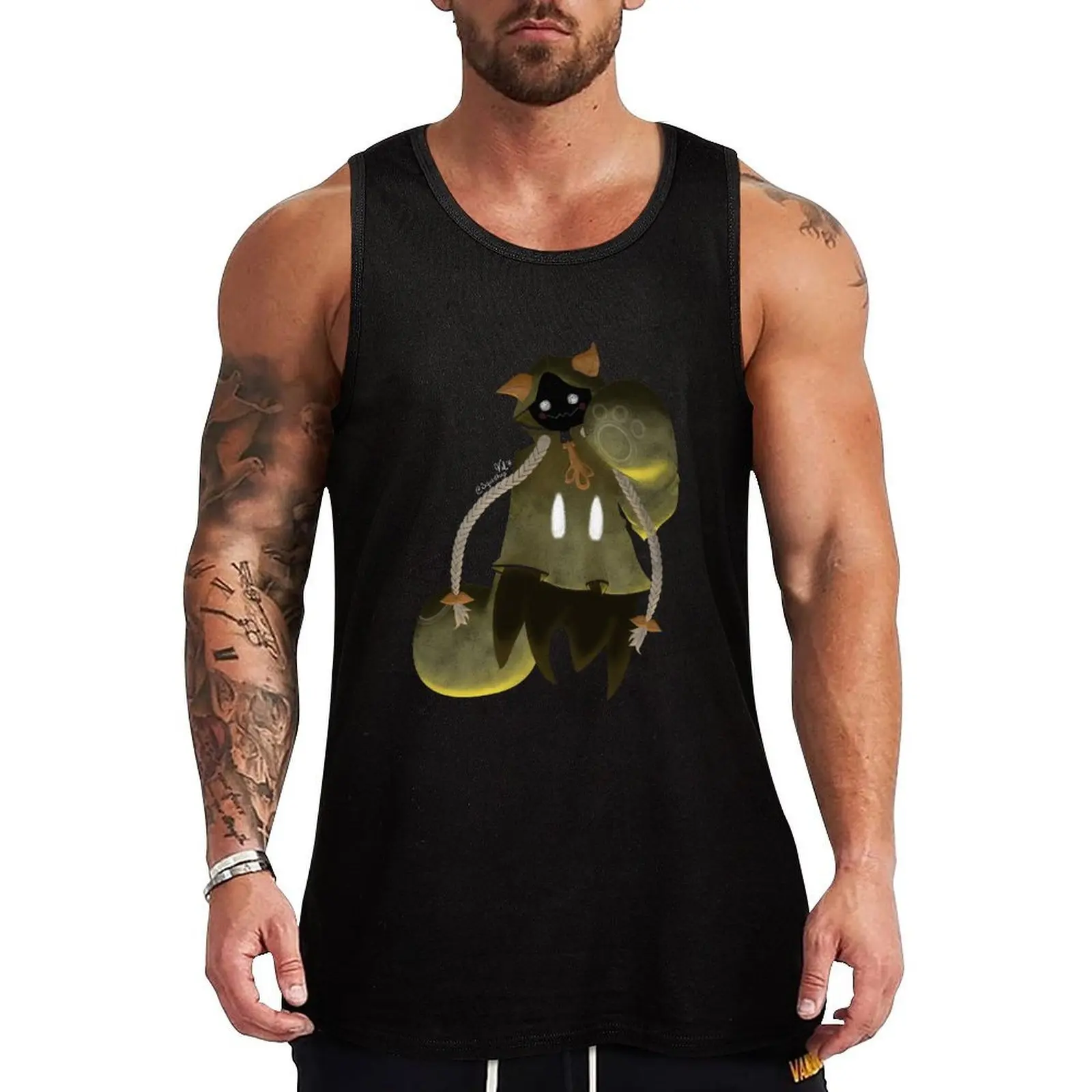

Ghostly Lucky Cat Tank Top Basic Sleeveless T Shirt Soft Cotton Casual Tank Top