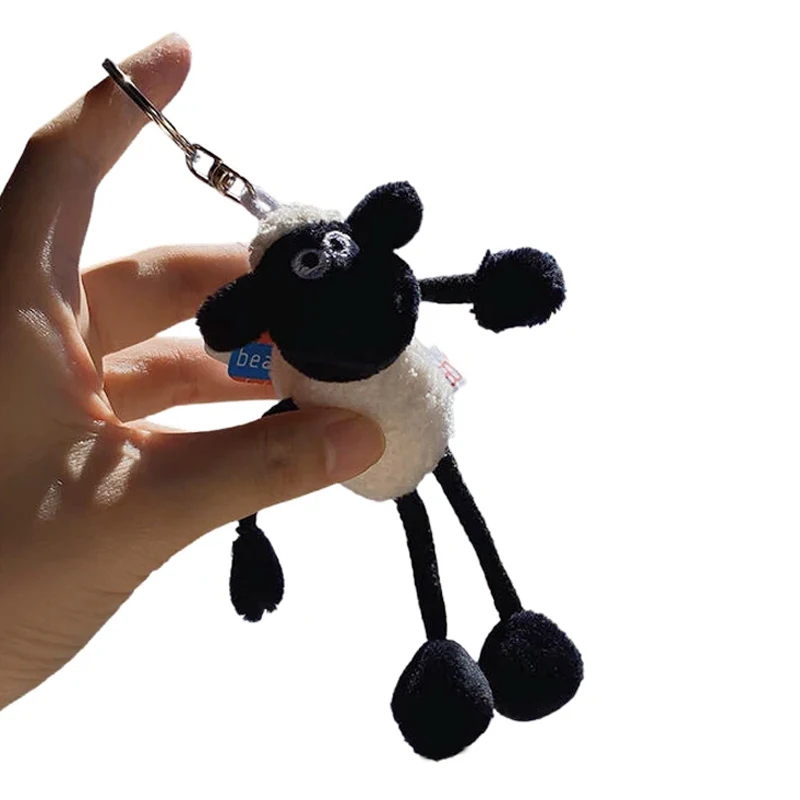 Anime Sheep plush keychain Cartoon Animal Figure Kind Friend Shirley Stuffed Doll Car keyring Bag Pendant toy Christmas Gifts