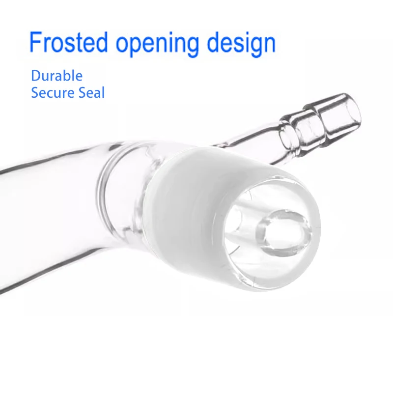 14/19/24/29 Borosilicate Glass Vacuum Receiver Tube 105° Grinding Horn Laboratory Distillation Head Adapter