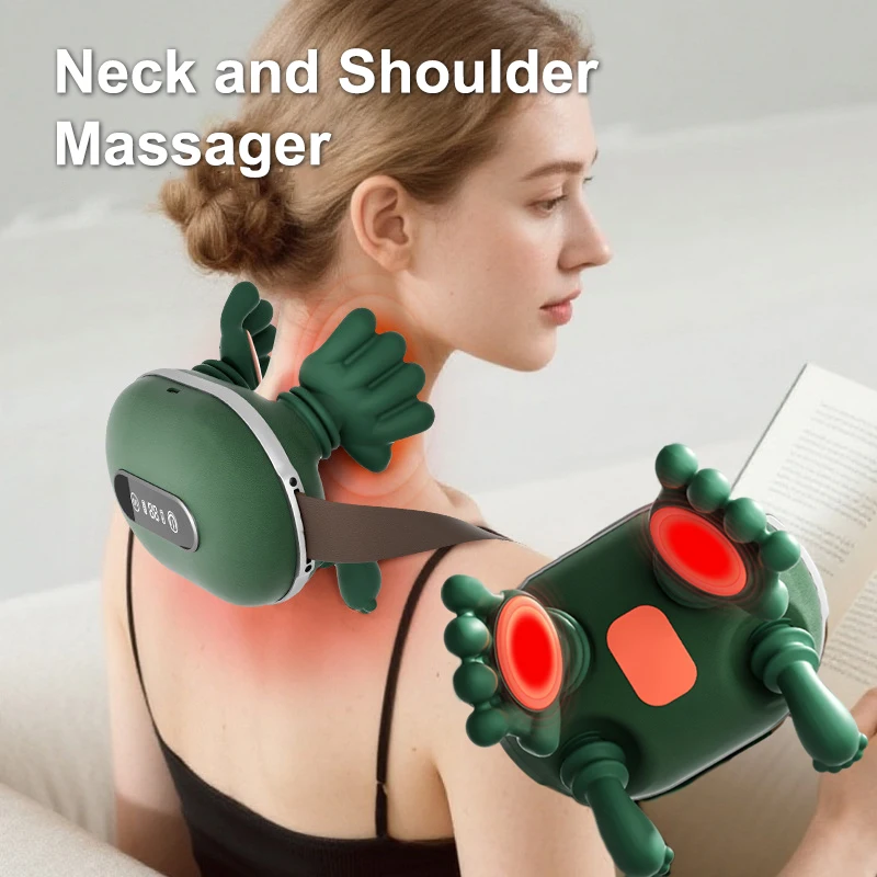 

Bionic Neck and Shoulder Massager Smart Neck Massage Pillow Wireless Kneading Massage Neck Vibration Heating Relax Pain Relief