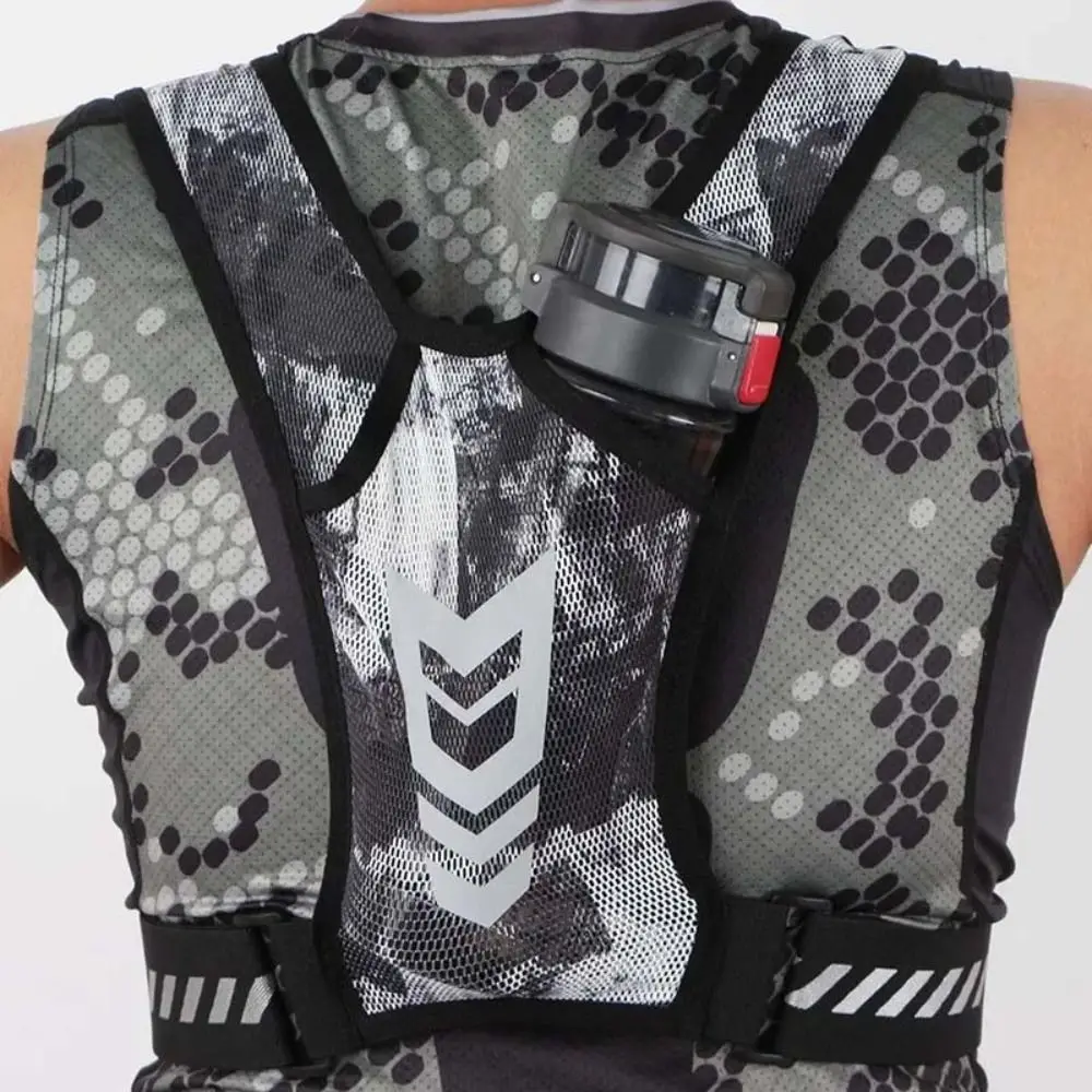 Lightweight Reflective Running Backpack Adjustable Strap Zipper Pocket Sports Running Vest Workout Breathable