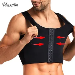 Vensslim Men Chest Vest Sweat Chest Bandage Tight-fitting Underwear Body Shaper Corset Support Chest Compression Correct Posture