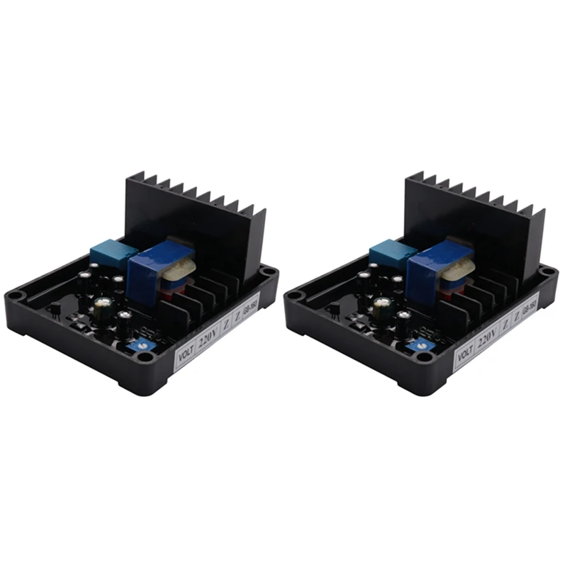 2 PCS GB160 Voltage Regulator AVR Brushed Generator Black Plastic Generator Set Accessories