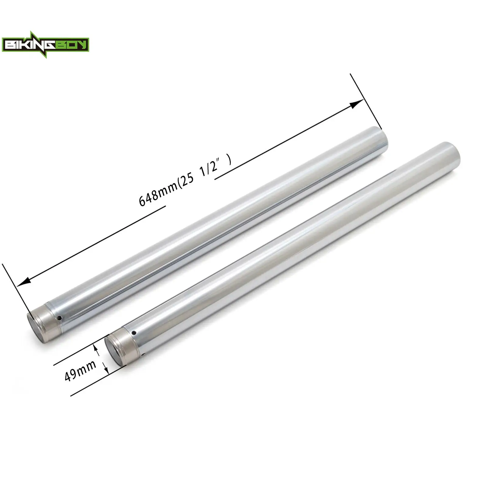 BIKINGBOY 49mm 25 1/2'' 630mm Fork Tubes For V-Rod VRSCA 02 03 04 05 06 VRSCB 04 05 06 Night-Rod VRSCD 2006 52346756-01 46757-01