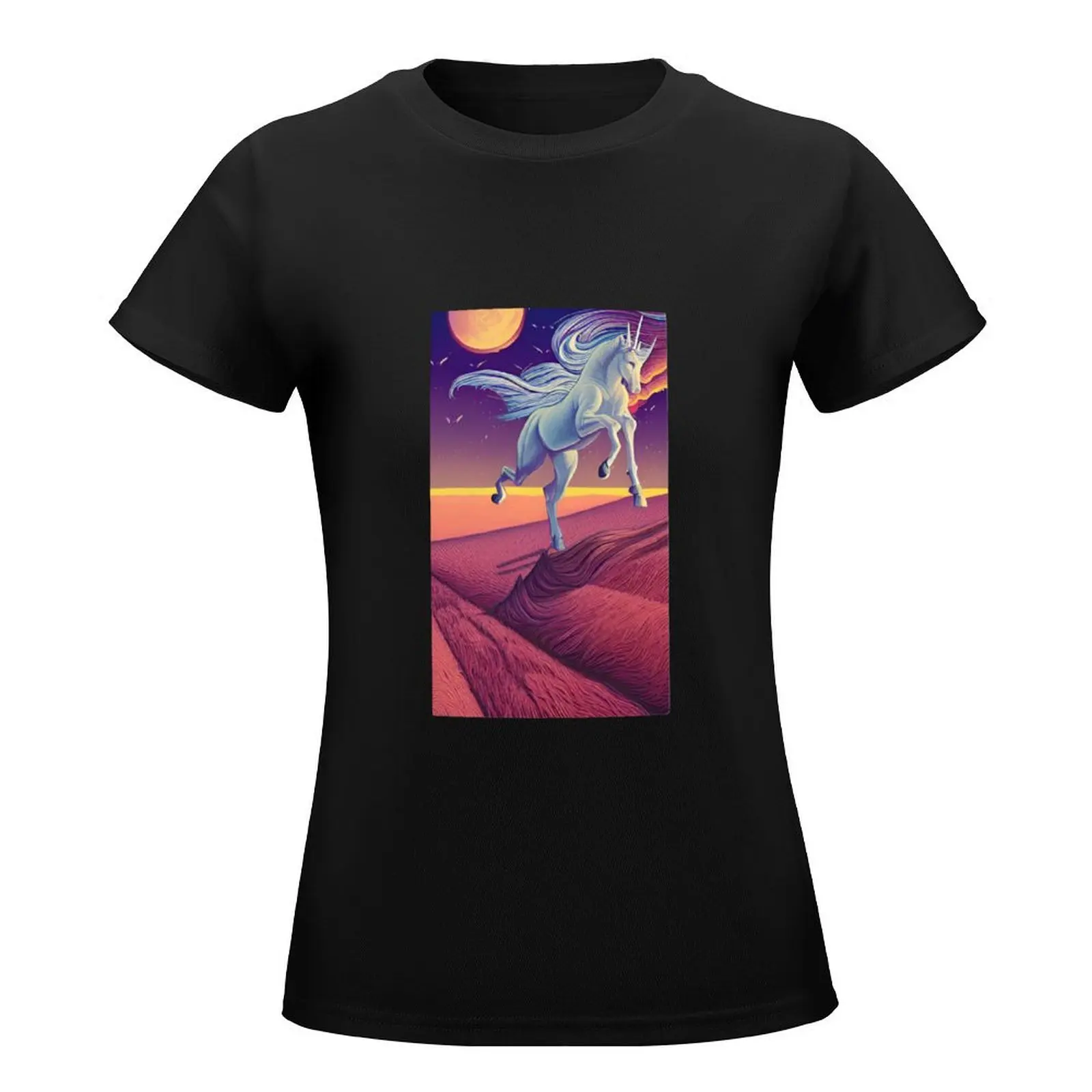 Unicorn T-Shirt Aesthetic clothing summer clothes cat shirts for Women