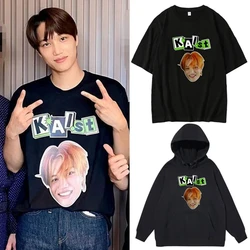 KPOP Y2K EXO KAIst Head BACK SHORT T-shirt Summer Women Bat Sleeve Cotton Y2k T-shirt Harajuku 90S Oversize Streetwear