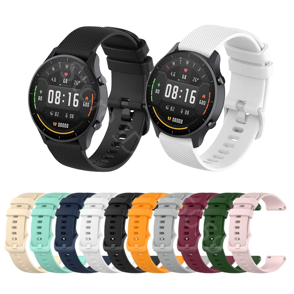 22mm Silicone Band Strap for Xiaomi Mi Watch Color Replacement Wristband Watch For Xiaomi Color 2 Smart Watch Bracelet