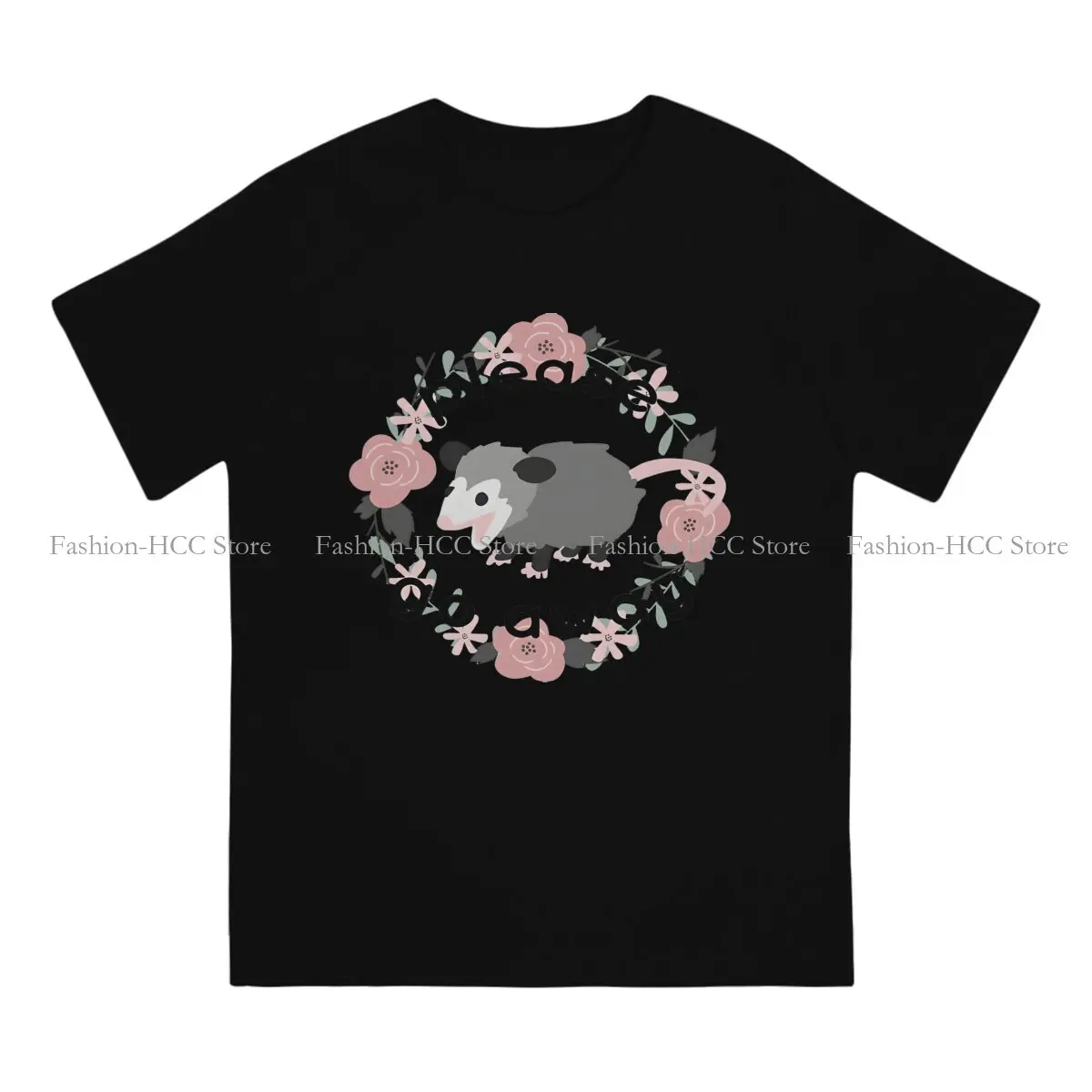 Cute Opossum TShirt for Men Introvert  Says Please Go Away Basic Summer Tee T Shirt Novelty New Design Loose