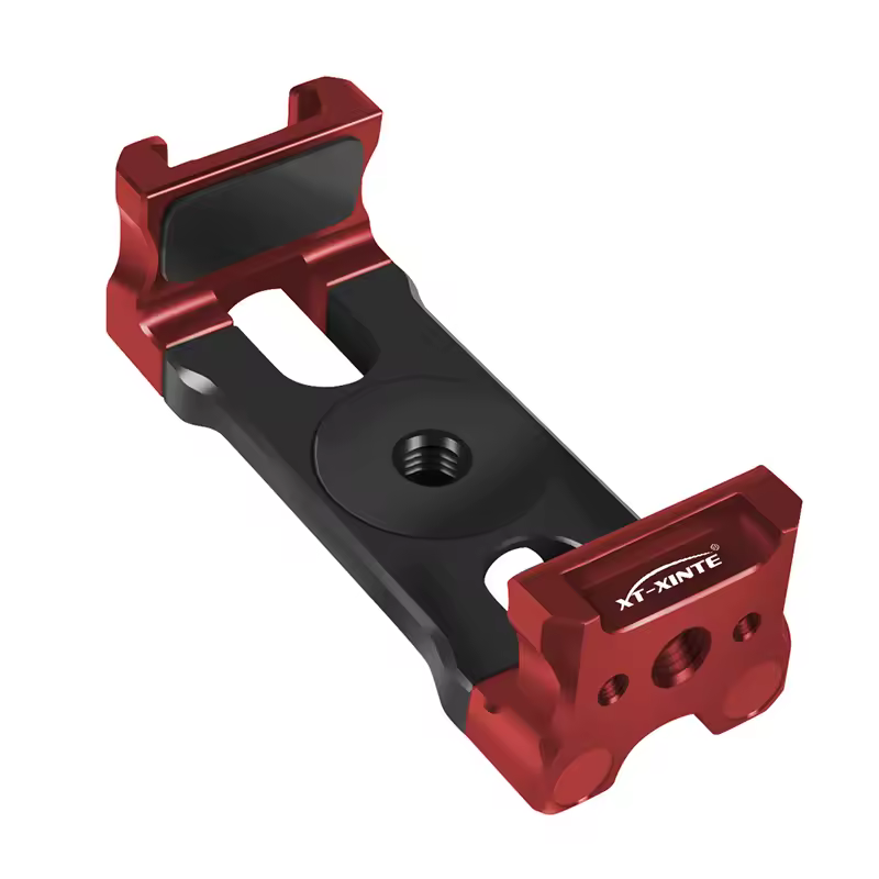תושבת טלפון U Clip Extendable 62-87mm Width Clamp Cold Shoe Mount 1/4" ARRI עבור iPhone Camera Cage Phone Stand Tripod Bracket