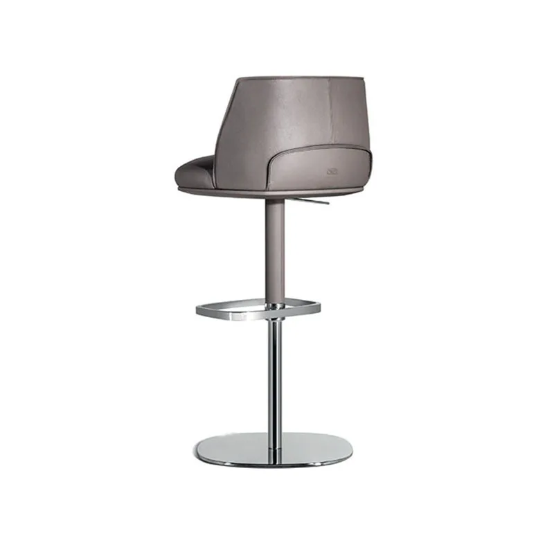 Barhocker hochb einige Rückenlehne, rotierende Designer-Barhocker aus Edelstahl leder