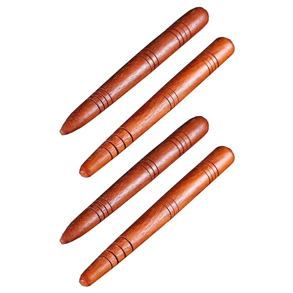 Manual Acupressure Wooden Stick, Caneta de acupuntura, Massageador Corporal, Massageador de pés e pés, Cuidado Acupressure, 4 pcs