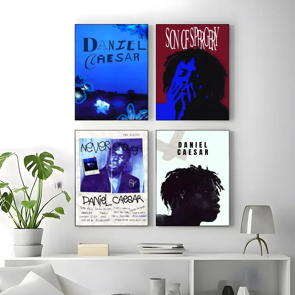 Music Daniel Caesar Poster Self-adhesive Art Waterproof Paper Sticker Coffee House Bar Room Wall Decor