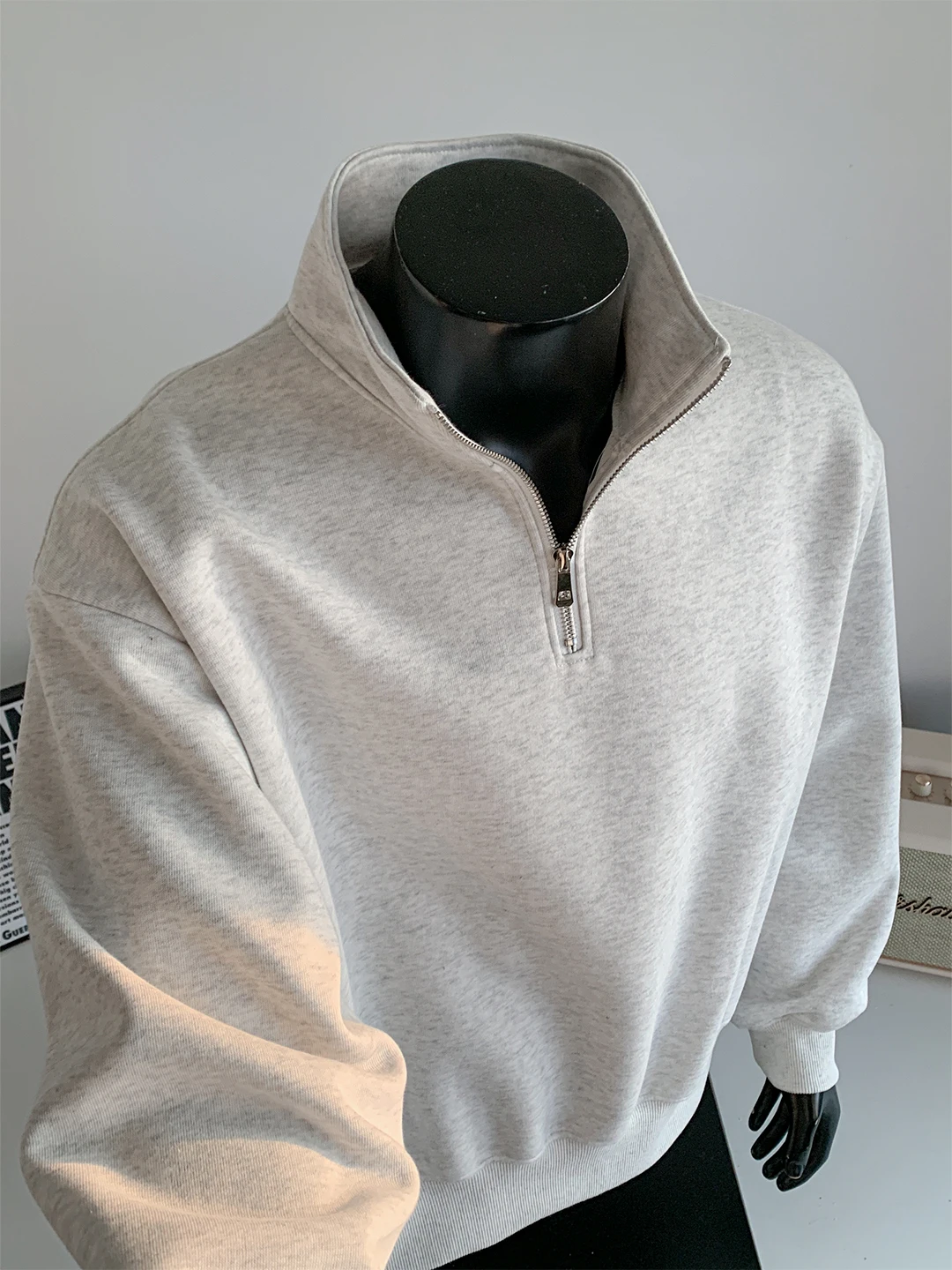 

Heavyweight Men's Hoodie f Zip Loose Fit Casual Jaet American Sle Boxy oulder 2025 Autumn Faion Trend Youth Polyes...