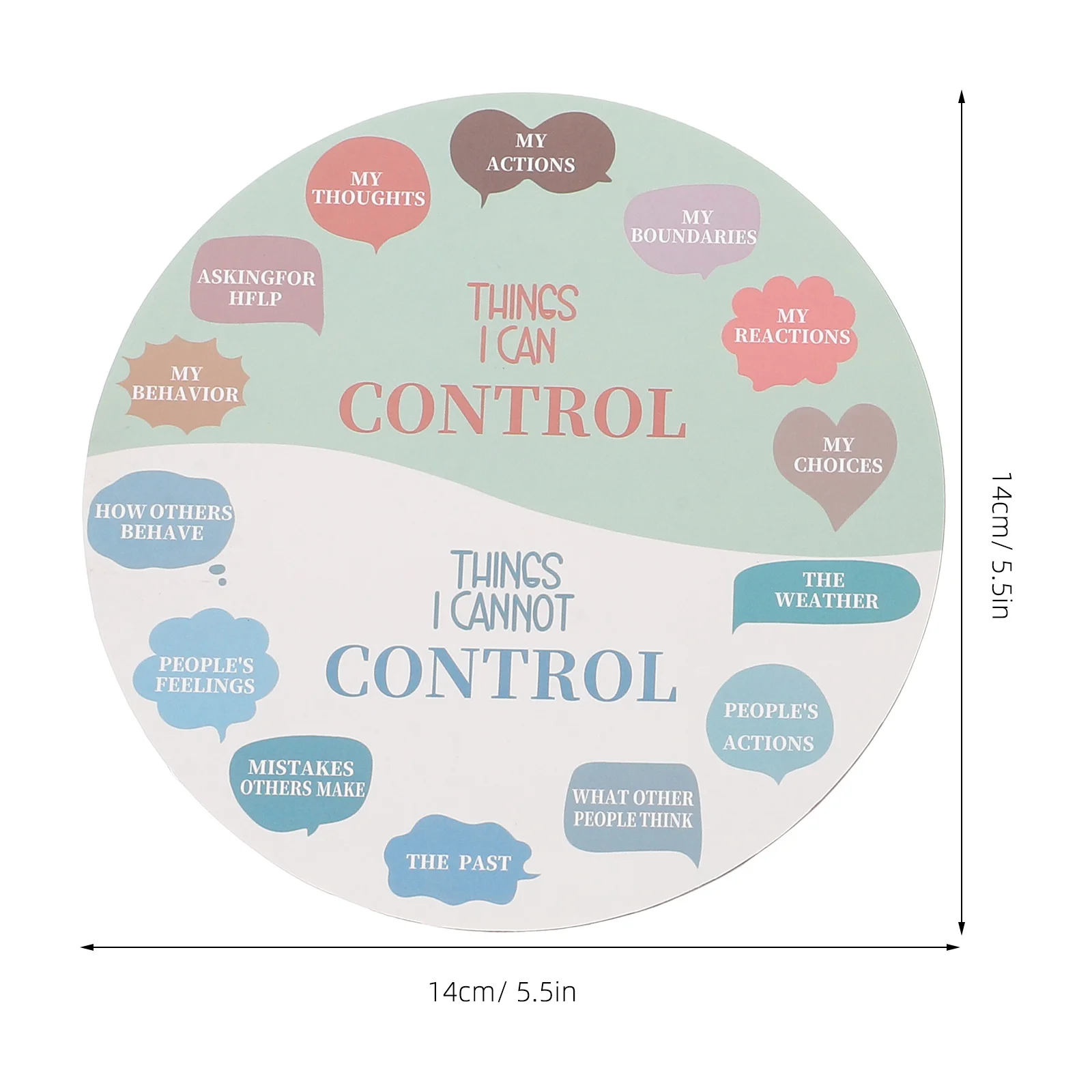 2 個の感情ホイールスタンド付きデスクトップ装飾オフィスホームデコレーション用カラフルな感情ホイールオーナメント PVC 木材素材気分