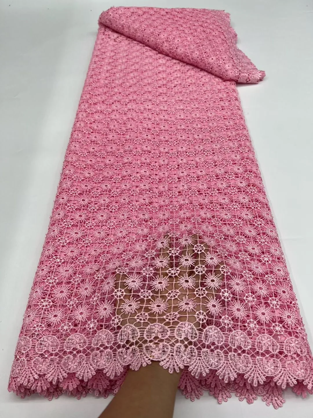 

Чистый цвет, нигерийский шнур, кружевная ткань, 2025 г., высокое качество, африканское гипюровое кружево, французская водорастворимая кружевная ткань для свадебного платья