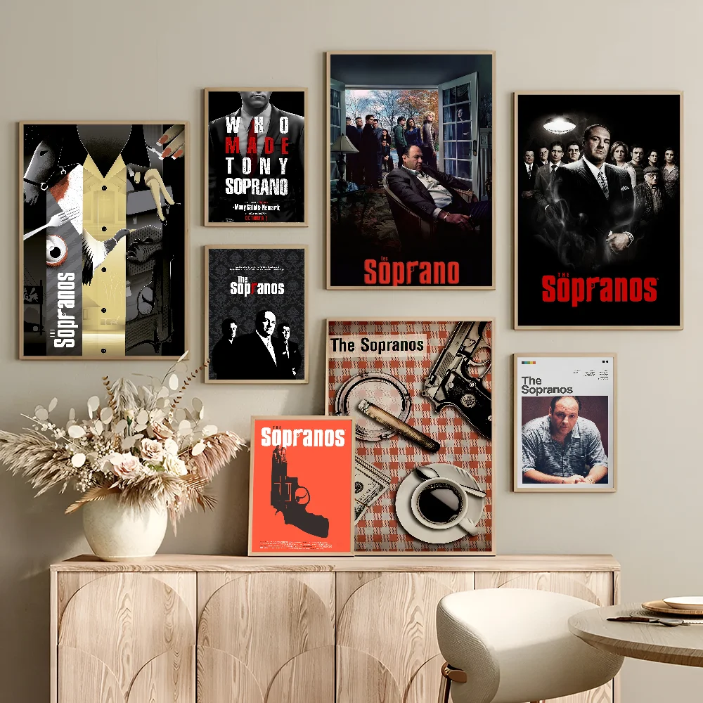 Classic TV Series Show The Sopranos Movie Sticky Posters Vintage Room Home Bar Cafe Decor Room Wall Decor