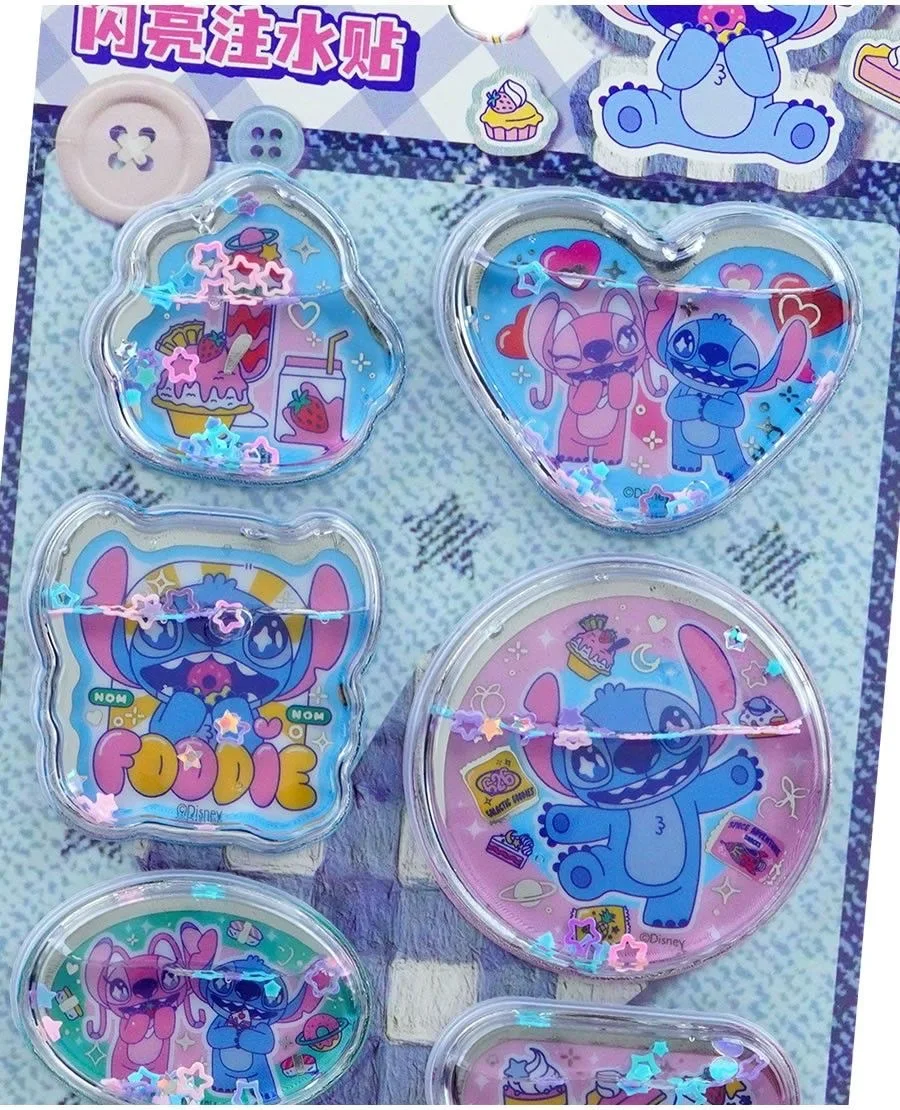 2026 ディズニーステッチ 3D シェイクステッカー DIY ノートブックアルバム日記ハンドブック装飾学校学生文具アニメステッカーおもちゃ