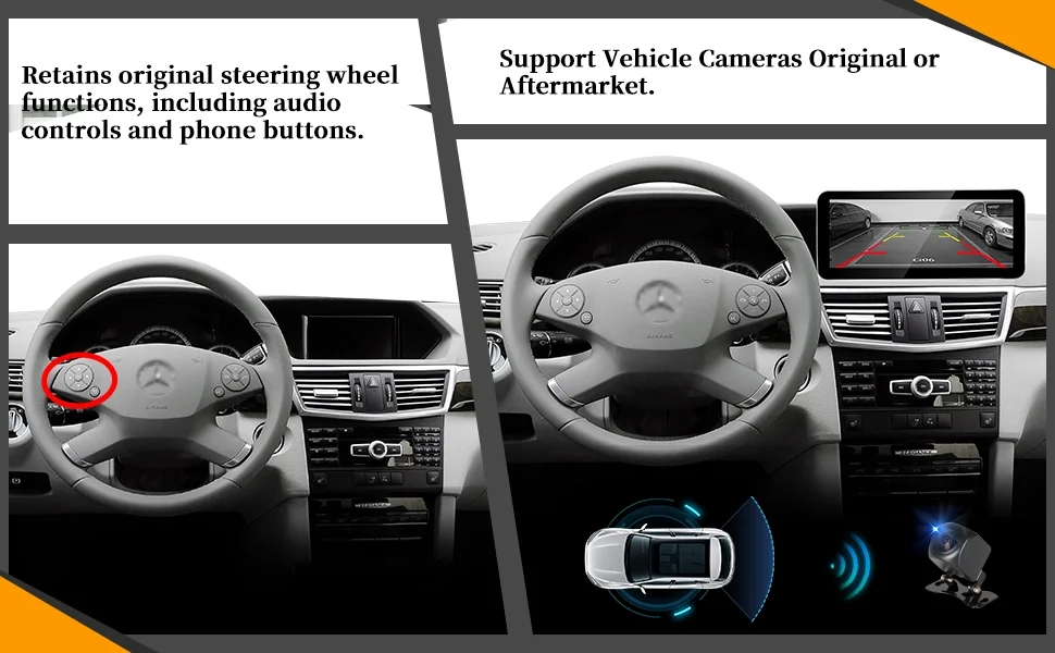 Für Mercedes E-Klasse C207 A207 W207 Radio-Upgrade 12,3' Android-Bildschirm Kabelloses Android Auto Apple CarPlay 4G Wi-Fi Navigation – Detail 4