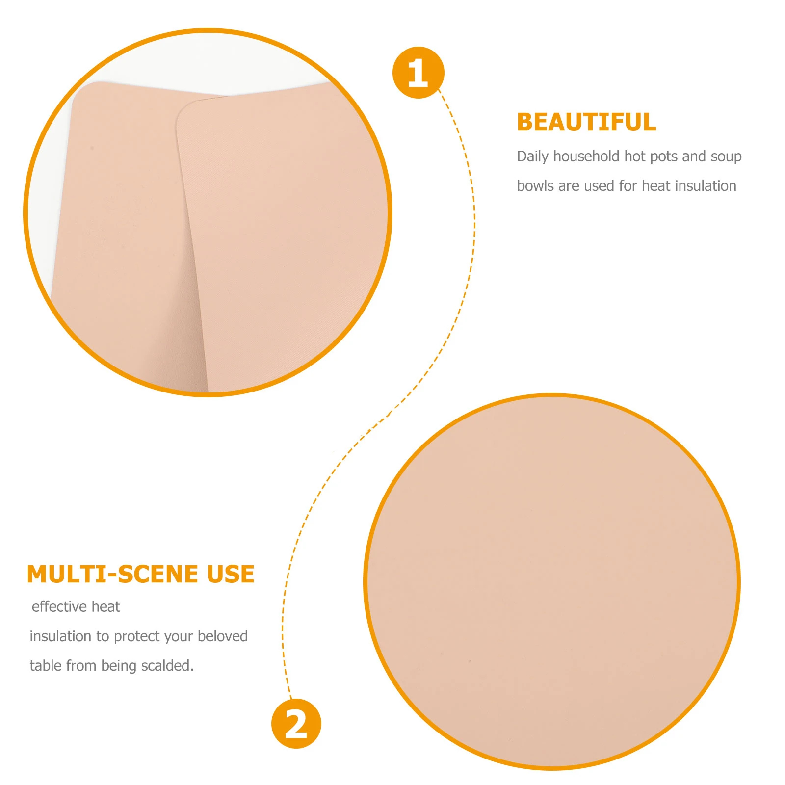 

1Pcs Placemat Heat Resistant Cushion Non-Slip Waterproof Anti-Scald Table Mat Insulation Cup Dish Coaster for Home