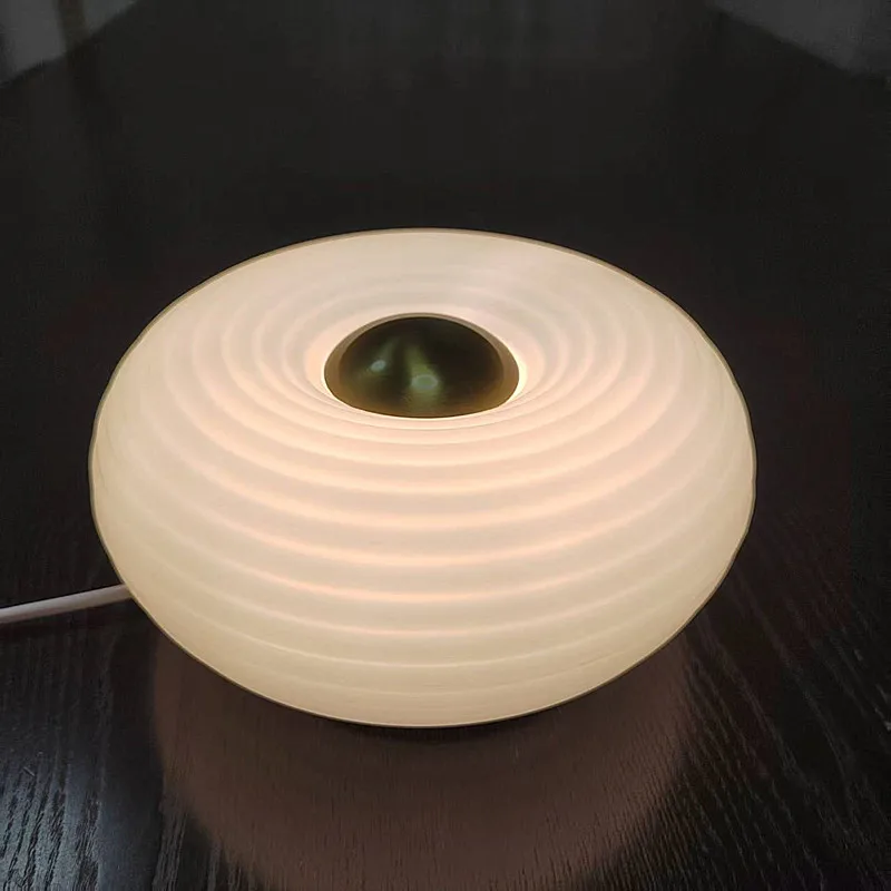 

Nice Simple LED Cream Desktop Bedroom Bedside Counter Desk Lamp Room White Decor Warm Lighting Round Three Color Night Light
