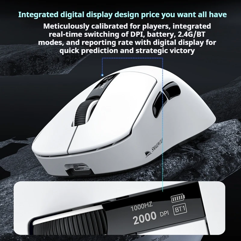 M6 Wireless Mouse Three Mode Connection PAW3311 Lightweight Ergonomic 1000Hz Return Rate Long Lasting Endurance Smooth Touch